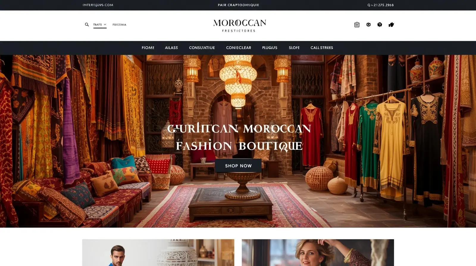 Boutique en ligne mode marocaine - E-commerce responsive